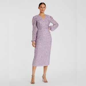 Mac Duggal Elegant Lavender Sequin Dress